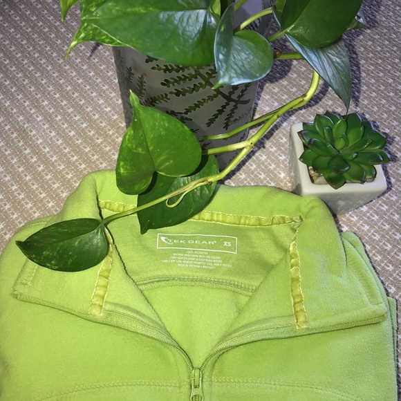 Tek Gear Lime Green Fleece 1/4 Zip Jacket Size XS - Picture 5 of 8